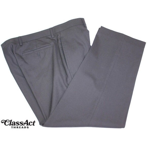 Lauren Ralph Lauren Other - Ralph Lauren Total Comfort Wool Pant Blue Flat Fronts Tag Sz 32X27 (34X27)
